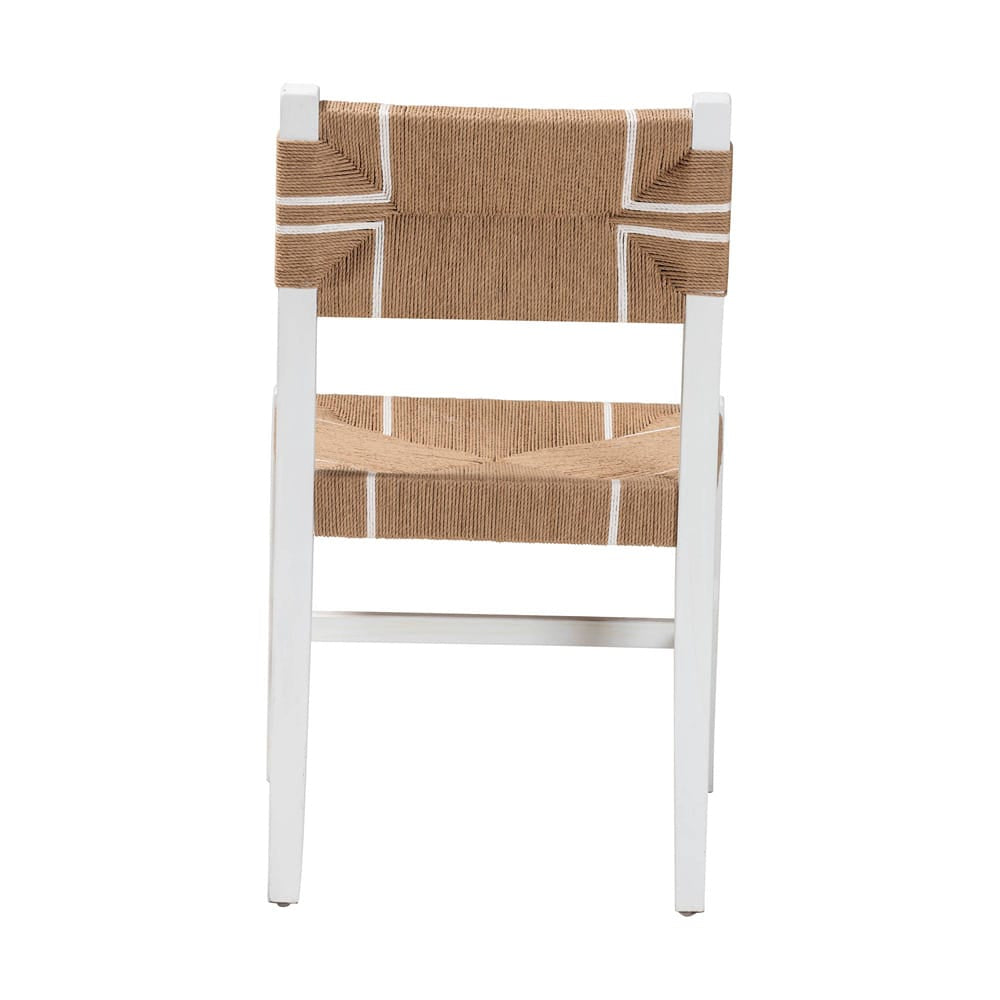 bali & pari - Talli Dining Chair in Brown/White - BCP-03-Wood/White-DC view 4