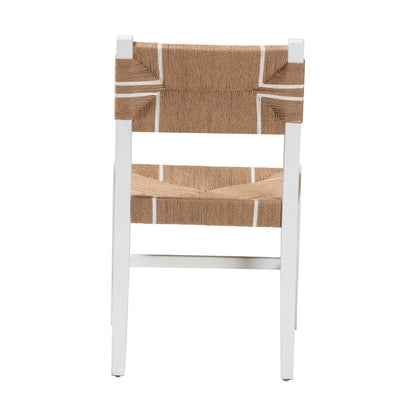 bali & pari - Talli Dining Chair in Brown/White - BCP-03-Wood/White-DC view 4