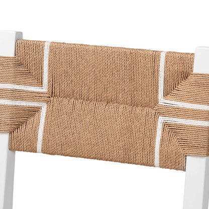 bali & pari - Talli Dining Chair in Brown/White - BCP-03-Wood/White-DC view 5