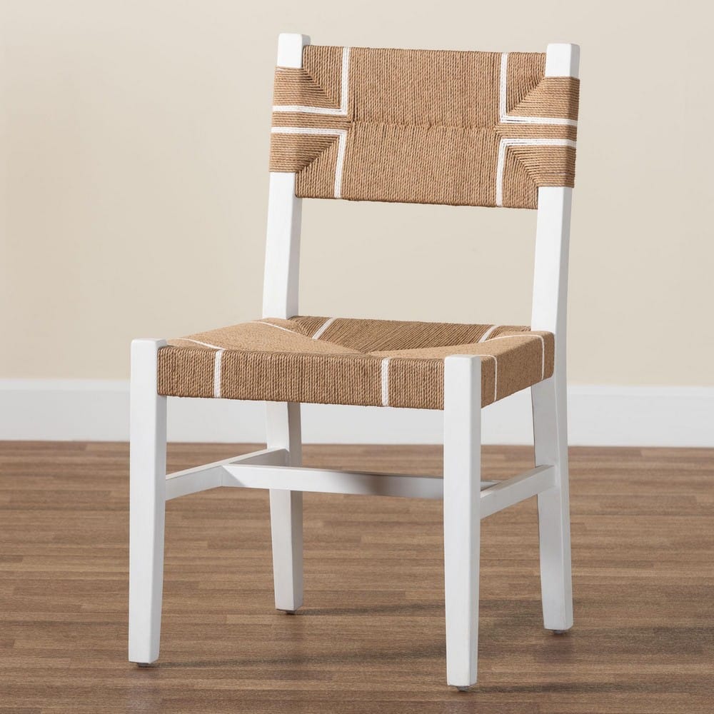 bali & pari - Talli Dining Chair in Brown/White - BCP-03-Wood/White-DC view 9