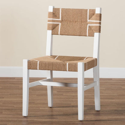 bali & pari - Talli Dining Chair in Brown/White - BCP-03-Wood/White-DC view 9