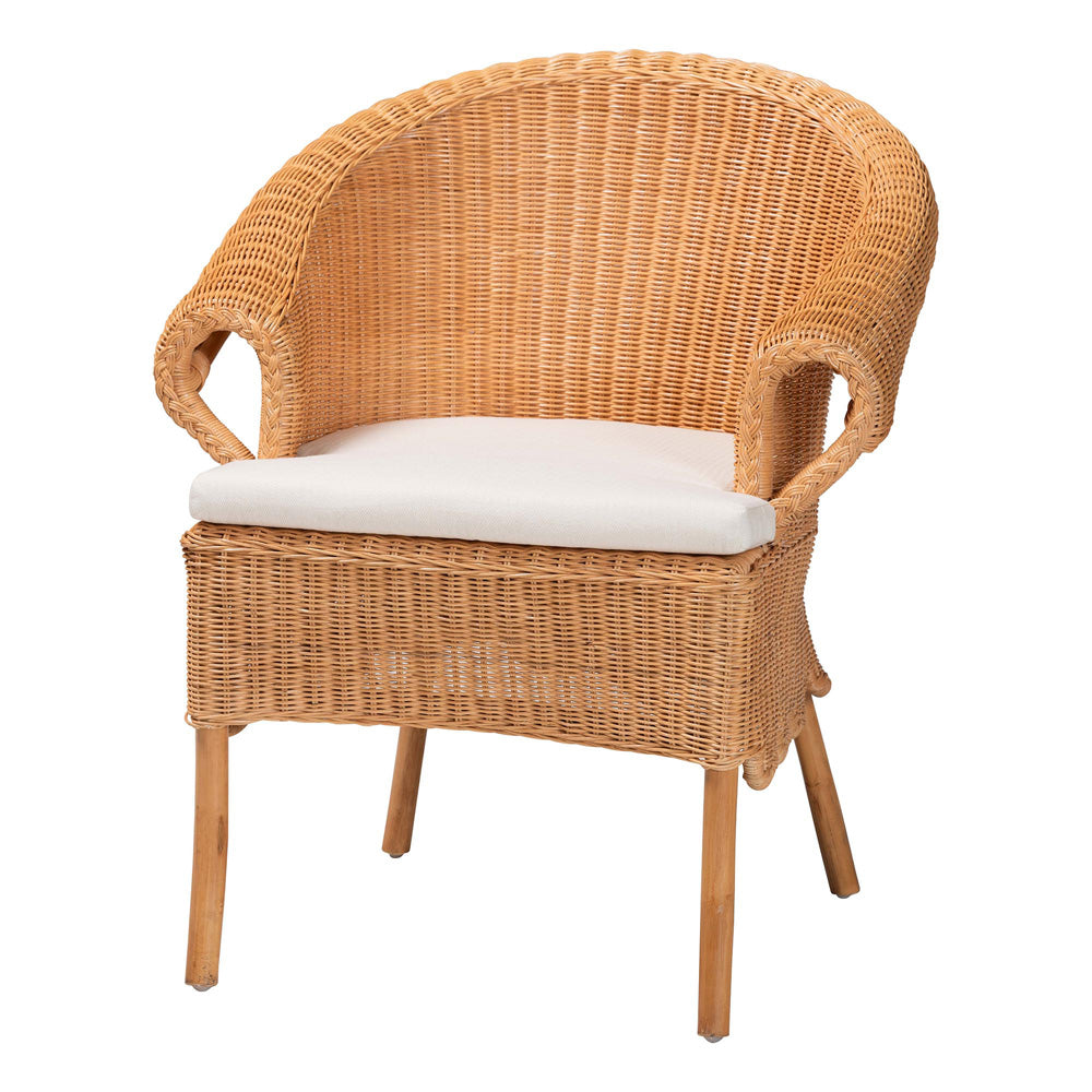 bali & pari - Tamara Dining Chair in Honey - Tamara-Light Honey Rattan-AC view 1