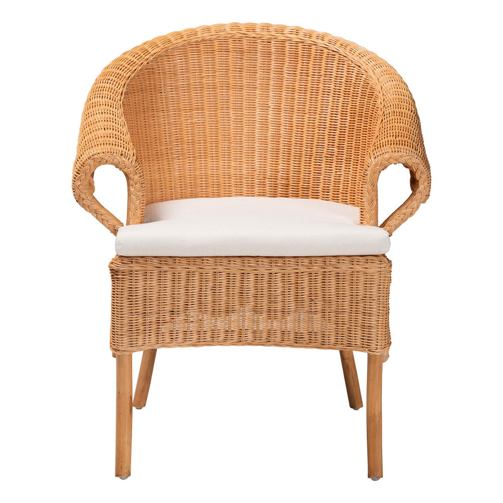bali & pari - Tamara Dining Chair in Honey - Tamara-Light Honey Rattan-AC view 2
