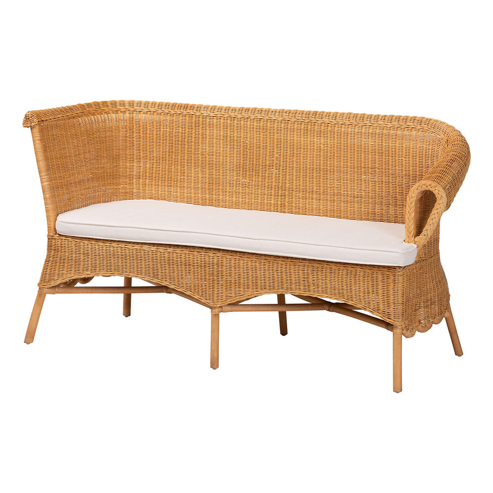 bali & pari - Tamara Set of 2 Corner Benches in Light Honey - Tamara-Light Honey Rattan-2PC Bench Set view 3