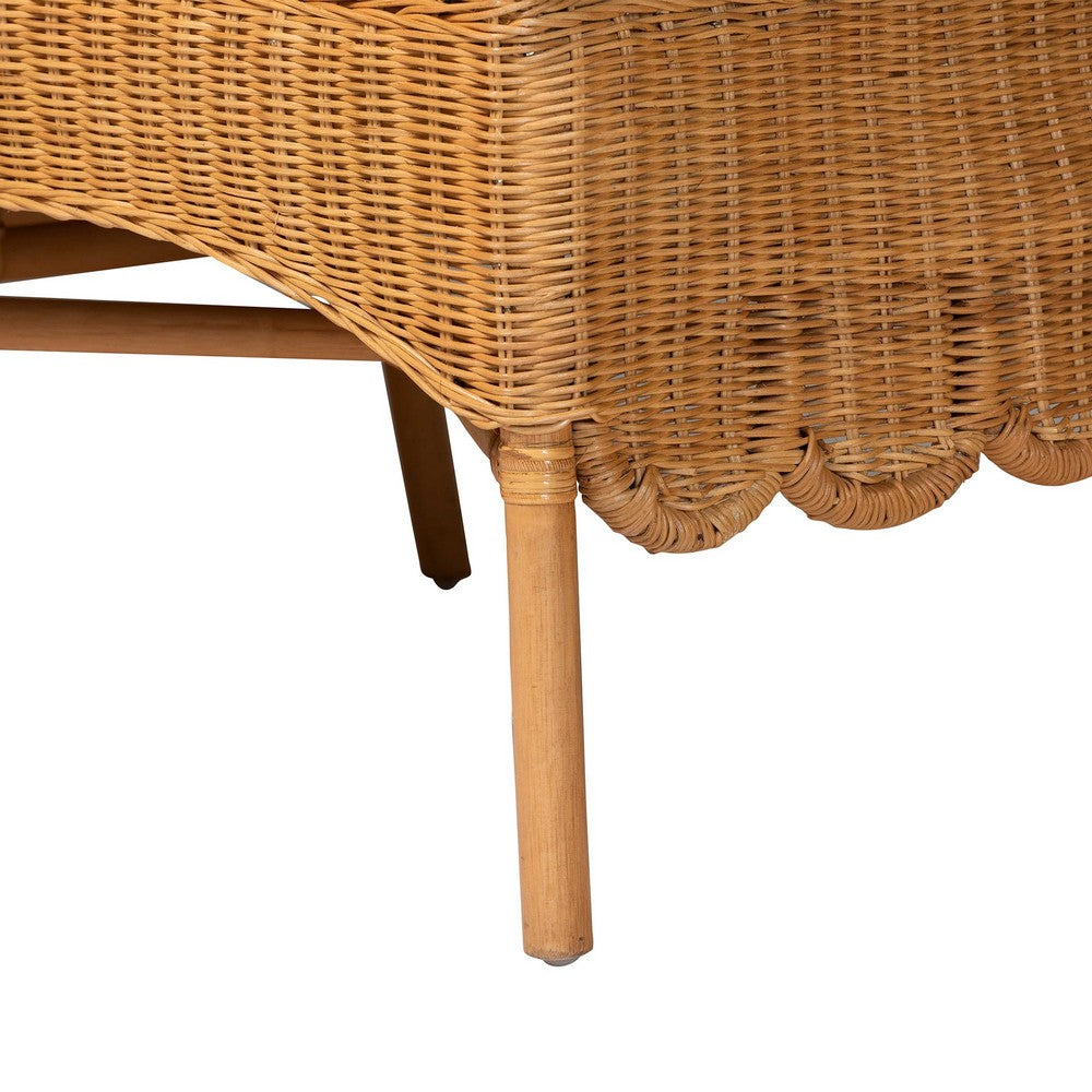 bali & pari - Tamara Set of 2 Corner Benches in Light Honey - Tamara-Light Honey Rattan-2PC Bench Set view 7