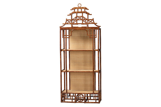 bali & pari - Tamiko Shelving Unit - Temple-Tortoise-Rattan-Shelf view 1