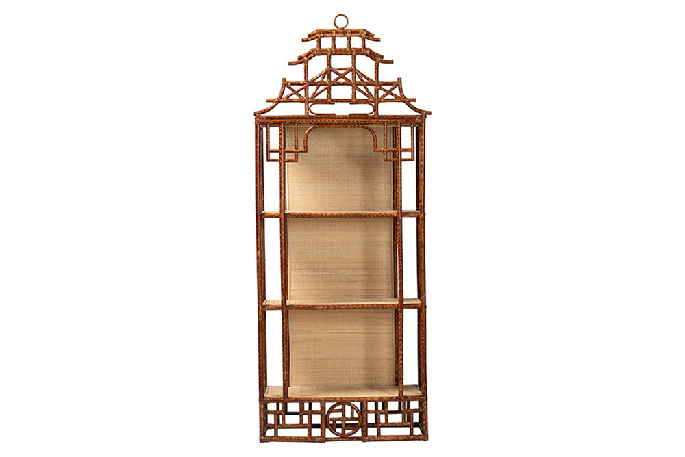 bali & pari - Tamiko Shelving Unit - Temple-Tortoise-Rattan-Shelf view 3