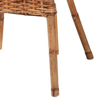bali & pari  - Tara Set of 2 Dining Chairs in Natural Brown - Tara-Brown Rattan/Natural-DC view 5
