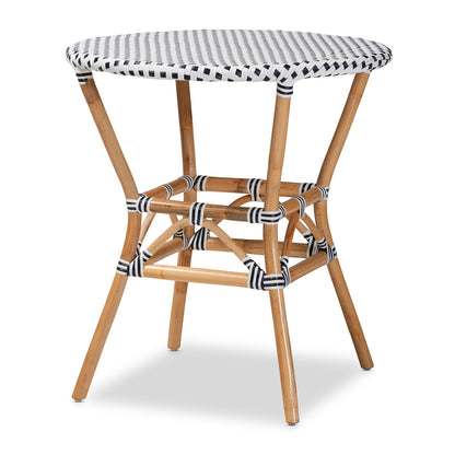 bali & pari - Tavor Dining Table in Black/White/Brown - DC613-Rattan-DT view 1