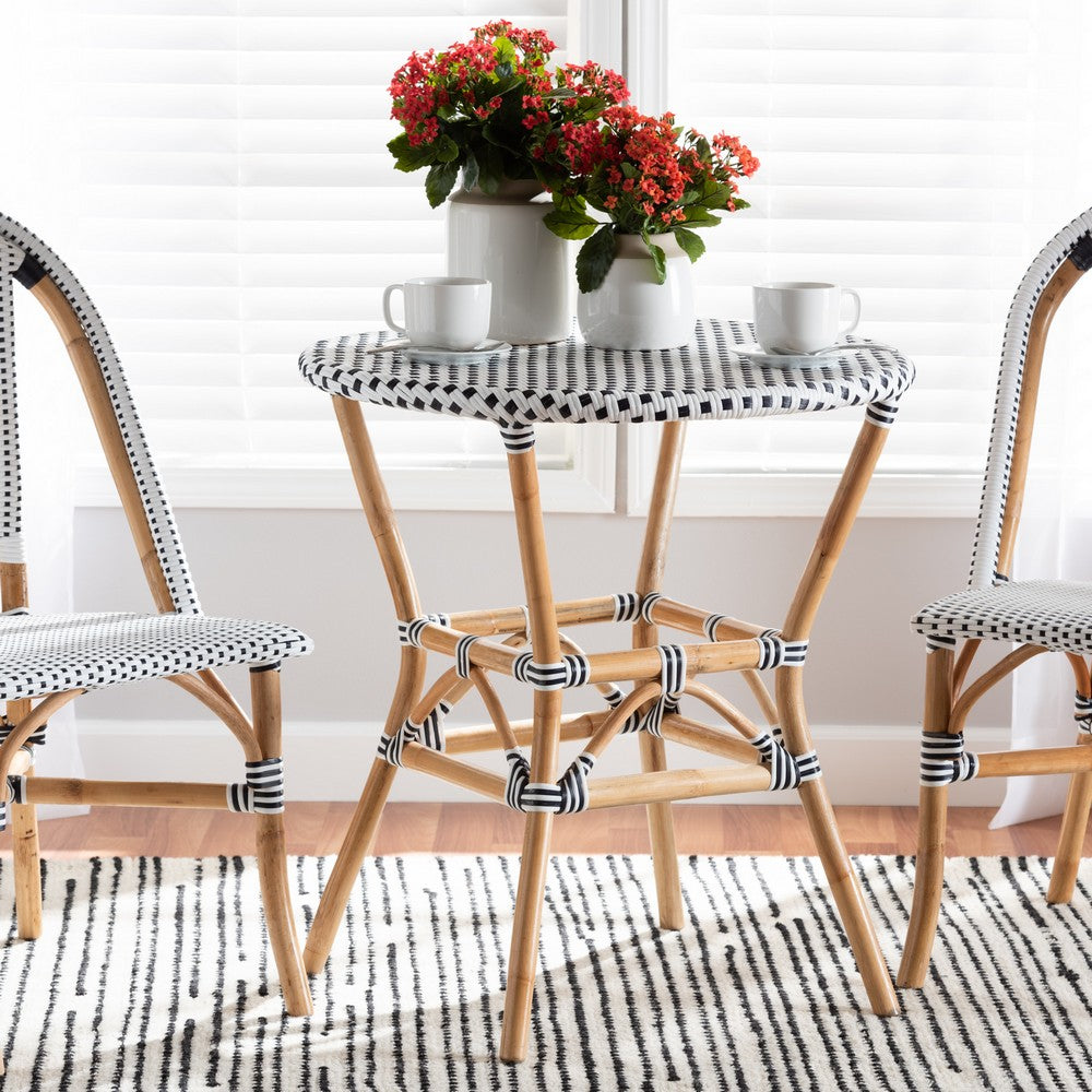 bali & pari - Tavor Dining Table in Black/White/Brown - DC613-Rattan-DT view 7