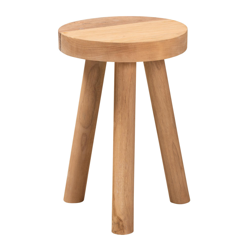 bali & pari - Terah Footstool in Natural Brown - Solo-Natural-Stool view 1