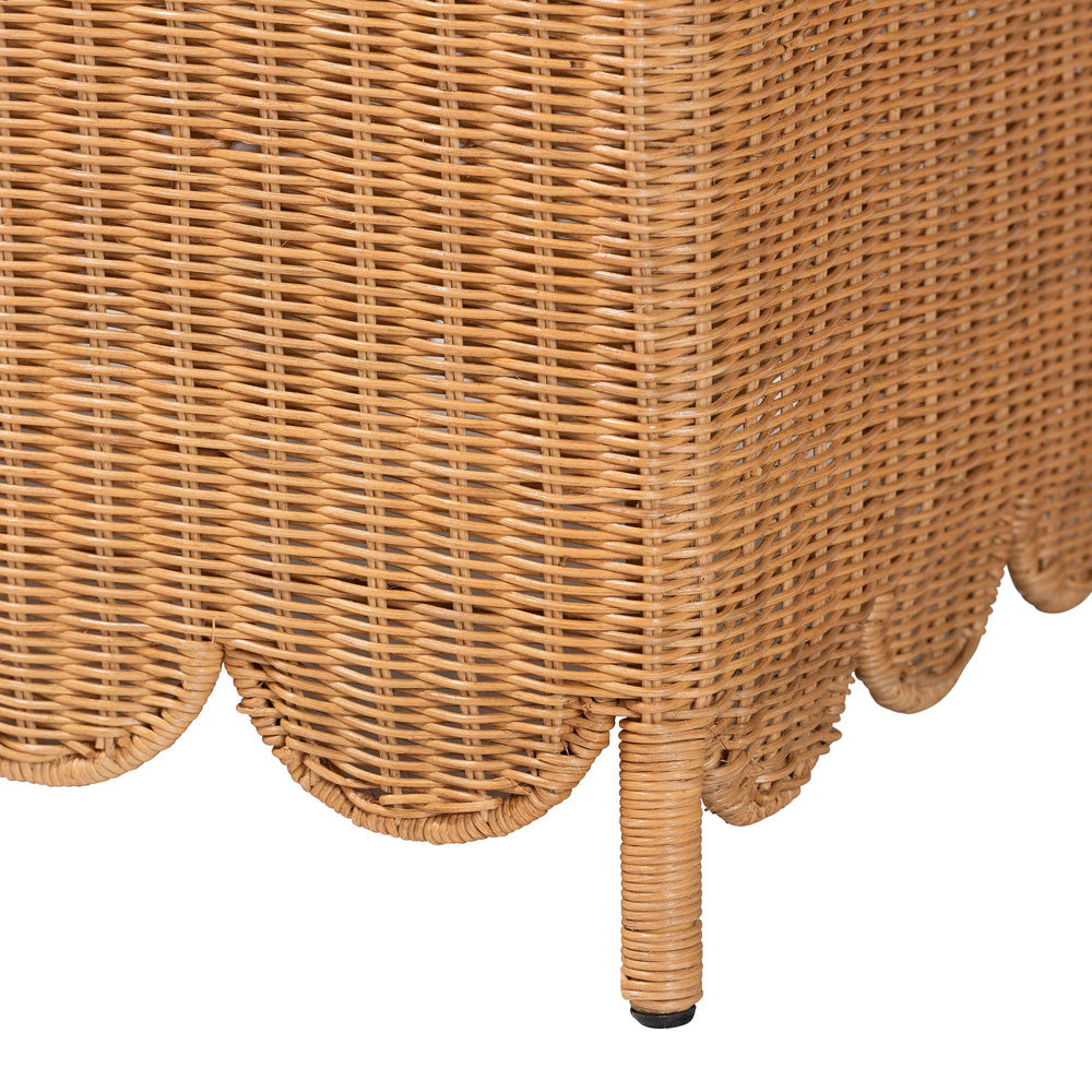 bali & pari - Teresa Bench in Light Honey - Teresa-Rectangle-Light Honey/Rattan Cushioned-Ottoman view 4