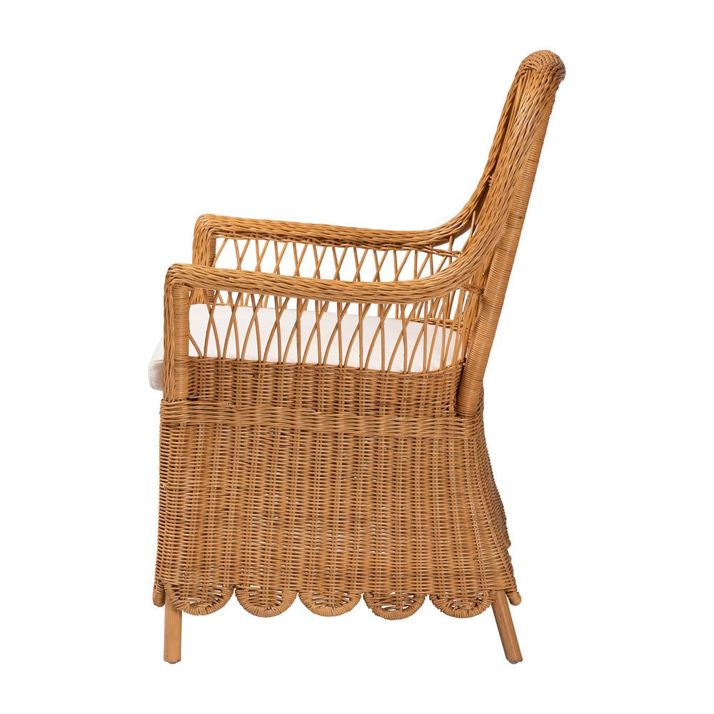 bali & pari - Teresa Chair in Light Honey - Teresa-Light Honey Rattan Cushioned-AC view 3