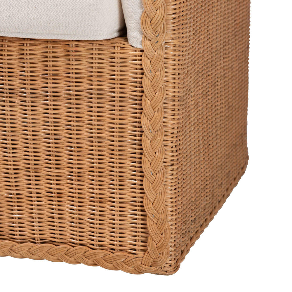 bali & pari - Tessa Arm Chair in Light Honey/White - TESSA-Wooden/Sun Bleached Rattan-CC view 6
