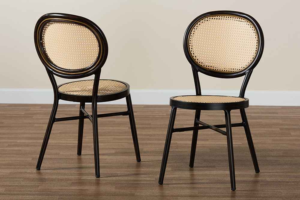 bali & pari - Thalia Dining Chair Set of 2 - WA-33001-Natural/Dark Brown-DC view 8
