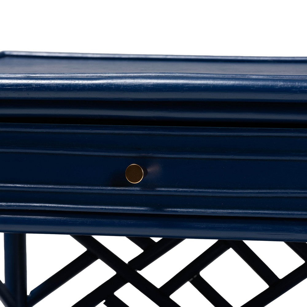 bali & pari - Tiaret Nightstand in Blue - WS117-Small Knob-Royal Blue-Rattan-NS view 6