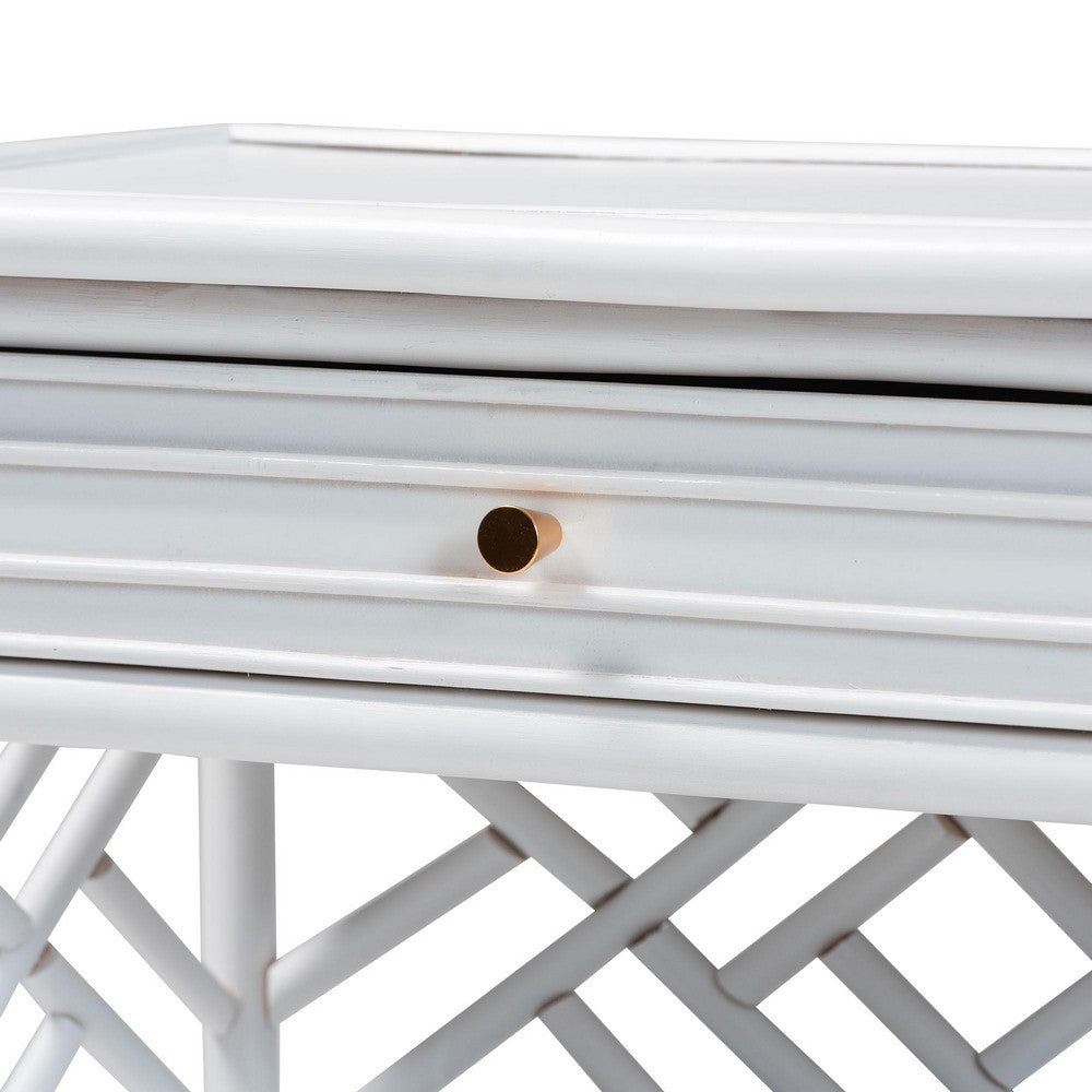 bali & pari - Tiaret Nightstand in White - WS117-Small Knob-White-Rattan-NS view 6