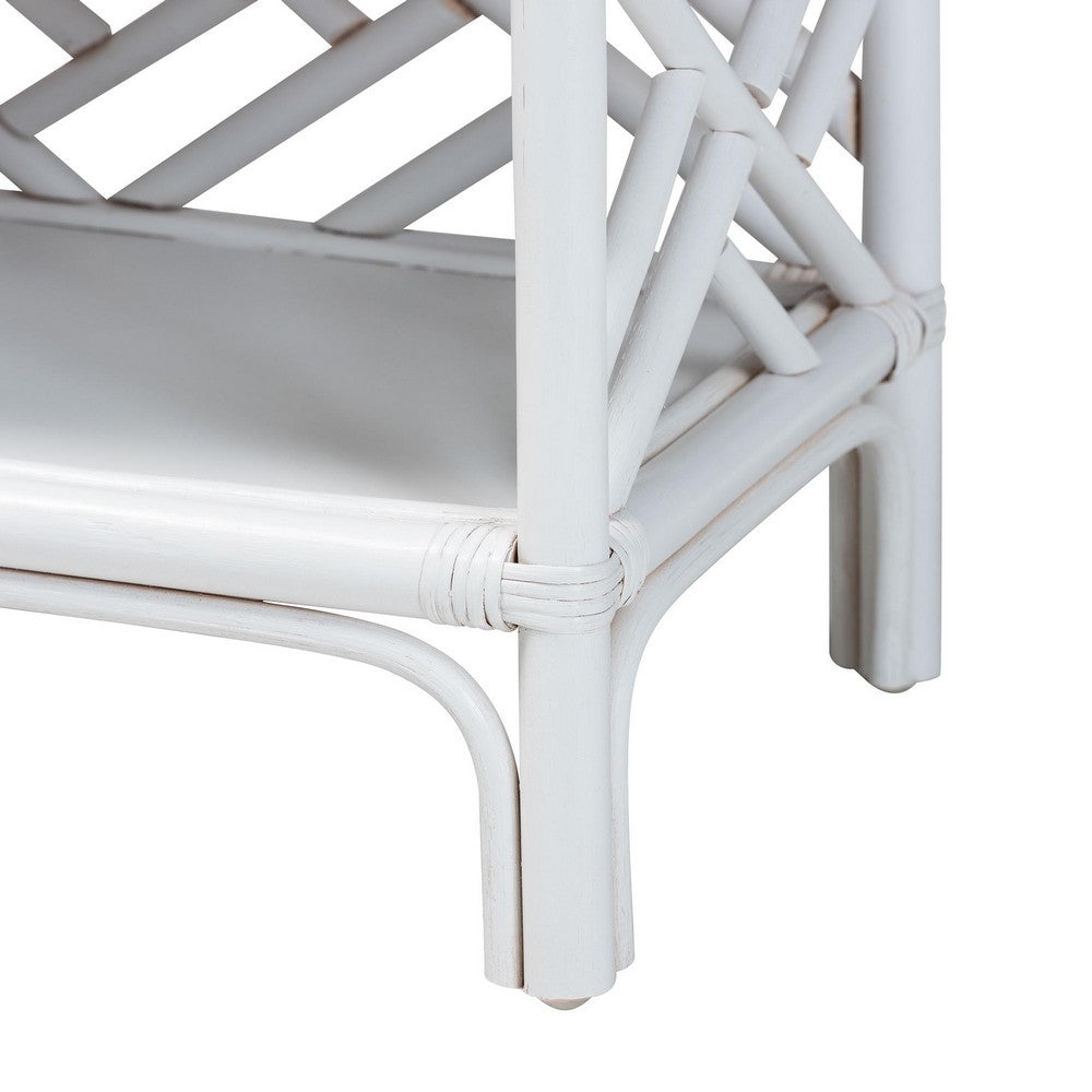 bali & pari - Tiaret Nightstand in White - WS117-Small Knob-White-Rattan-NS view 7