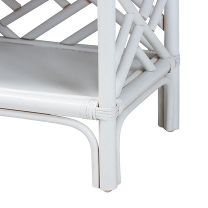 bali & pari - Tiaret Nightstand in White - WS117-Small Knob-White-Rattan-NS view 7