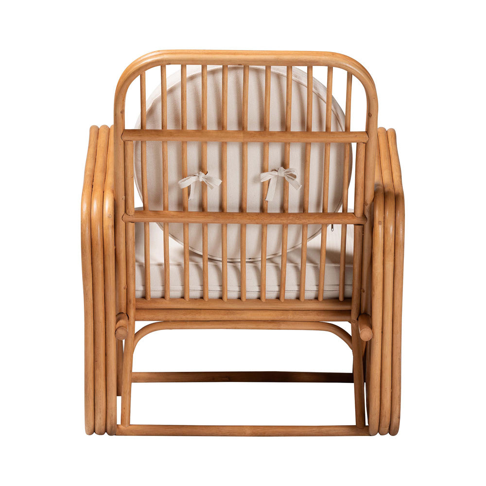 bali & pari - Tiramisu Arm Chair in Light Honey/White - Tiramisu-Light Honey Rattan-AC view 4