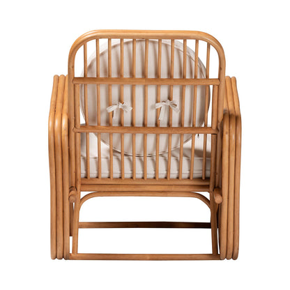 bali & pari - Tiramisu Arm Chair in Light Honey/White - Tiramisu-Light Honey Rattan-AC view 4