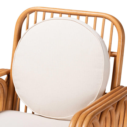 bali & pari - Tiramisu Arm Chair in Light Honey/White - Tiramisu-Light Honey Rattan-AC view 5
