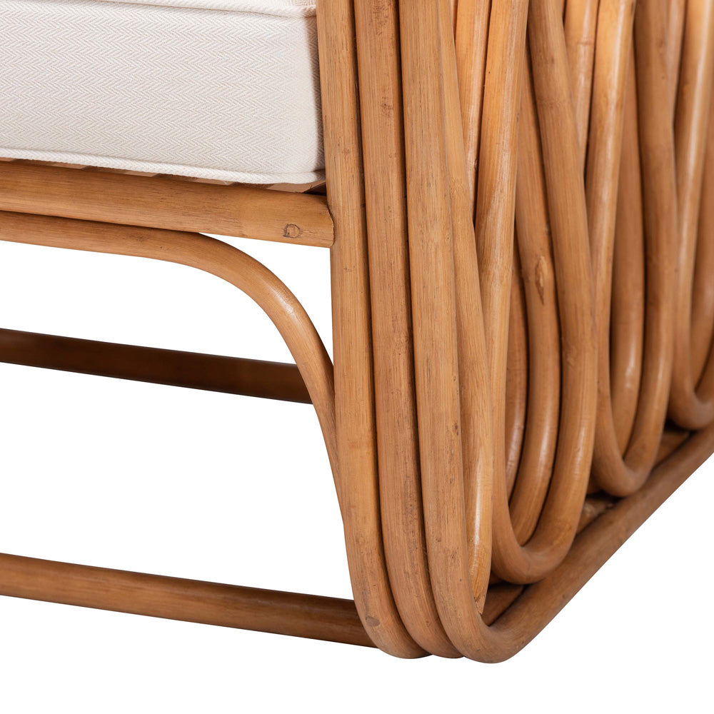 bali & pari - Tiramisu Arm Chair in Light Honey/White - Tiramisu-Light Honey Rattan-AC view 6