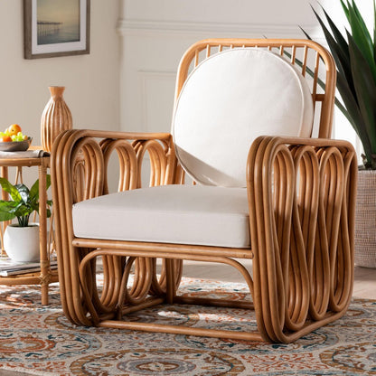 bali & pari - Tiramisu Arm Chair in Light Honey/White - Tiramisu-Light Honey Rattan-AC view 8