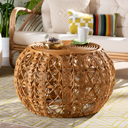 bali & pari - Tiramisu Coffee Table in Light Honey - Tiramisu-Light Honey Rattan-CT view 6