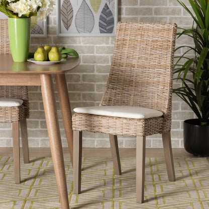 bali & pari - Toby Set of 2 Dining Chairs in White/Greywashed/Brown - Toby-Grey Natural-DC view 7