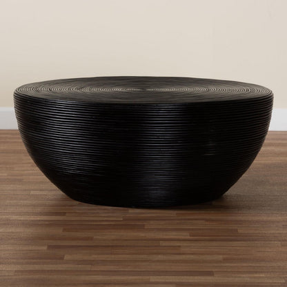 bali & pari - Tokyo Coffee Table in Black - Tokyo-Black Rattan-Coffee Table view 7