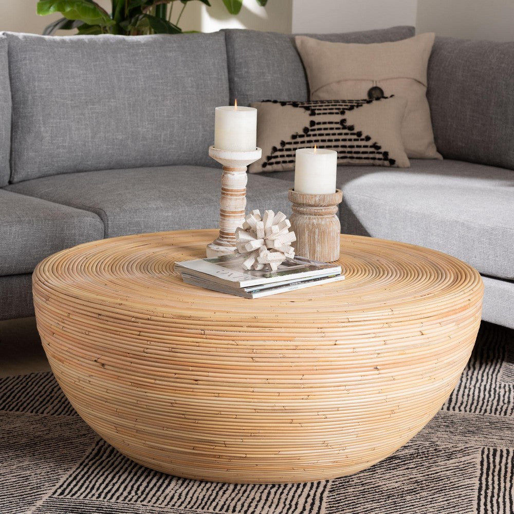 bali & pari - Tokyo Coffee Table in Natural Brown - Tokyo-Natural Rattan-Coffee Table view 6