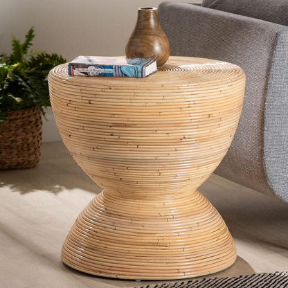 bali & pari - Tokyo End Table in Natural Brown - Tokyo-Natural Rattan-Side Table view 6