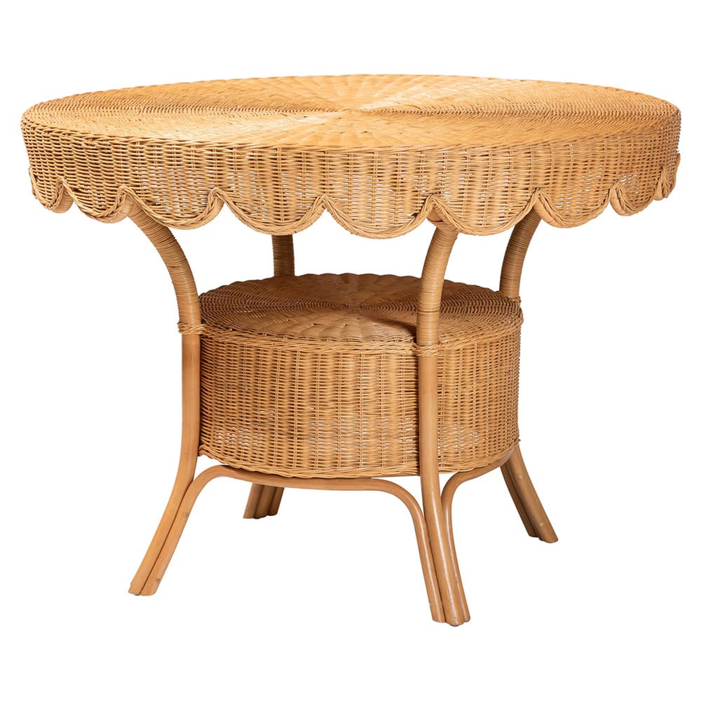 bali & pari  - Tony Dining Set in Light Honey - Tony-Light Honey Rattan-5PC Dining Set view 3