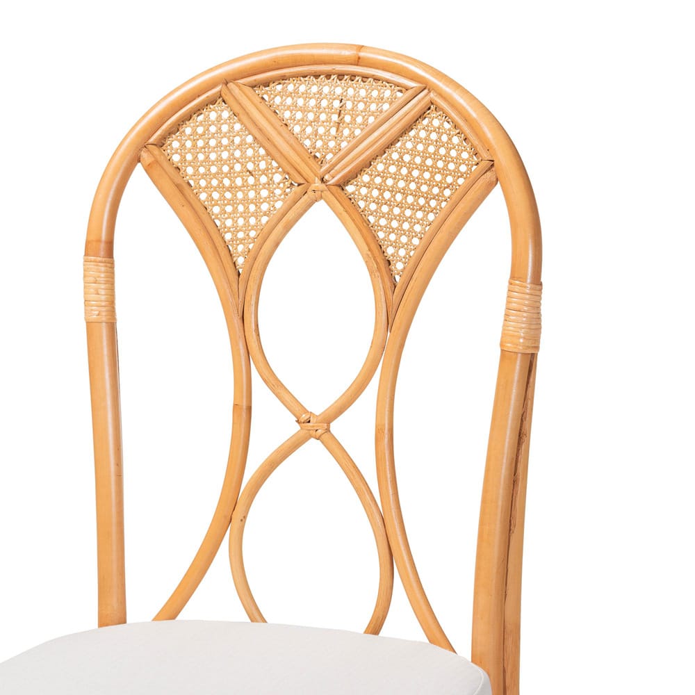 bali & pari  - Tony Dining Set in Light Honey - Tony-Light Honey Rattan-5PC Dining Set view 5