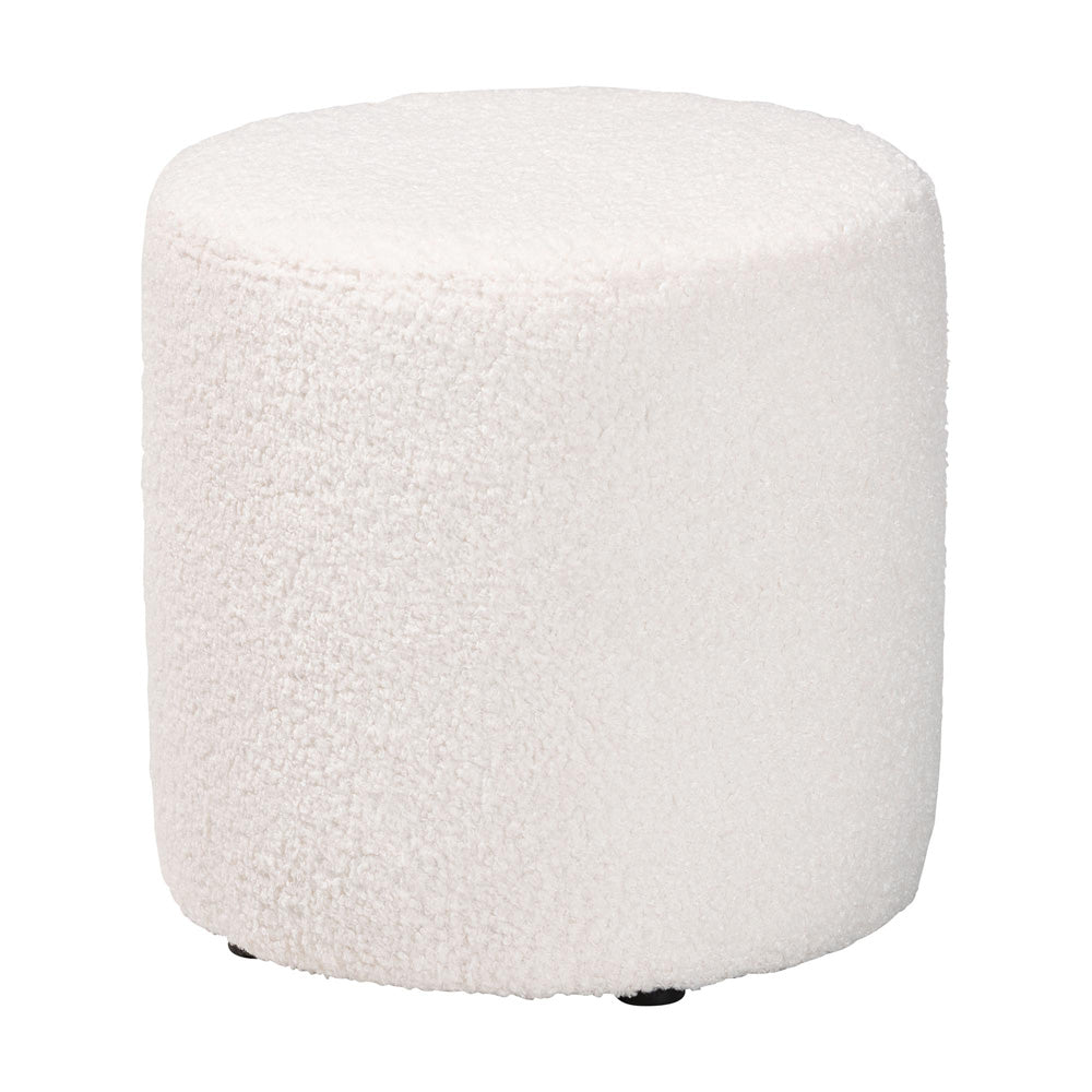 bali & pari - Tori Ottoman in Ivory - 1708A-Beige-Ottoman view 1