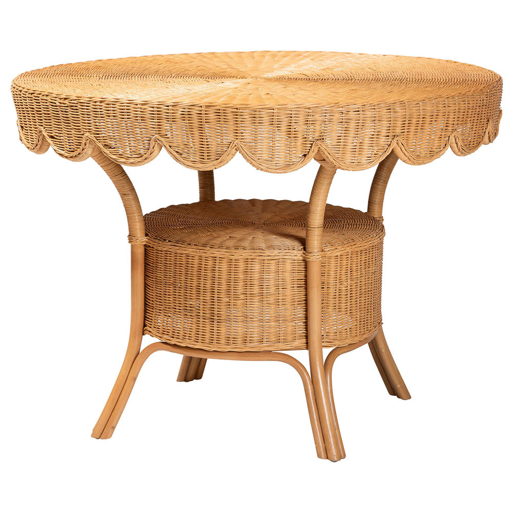 bali & pari - Trenton Dining Set in Light Honey - Trenton-Light Honey Rattan-5PC Dining Set view 3