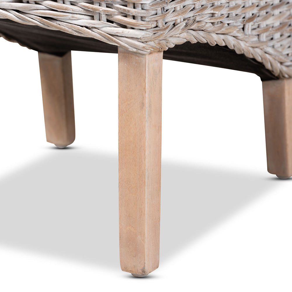 bali & pari - Trianna Dining Chair in White/Natural Brown - Florence Highback-White Washed-DC view 6