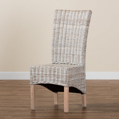 bali & pari - Trianna Dining Chair in White/Natural Brown - Florence Highback-White Washed-DC view 9