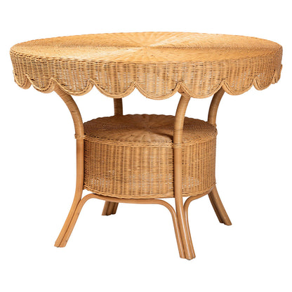 bali & pari - Troy Dining Set in Light Honey - Troy-Light Honey Rattan-5PC Dining Set view 3