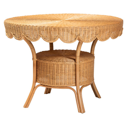 bali & pari - Tudor Dining Set in Light Honey - Tudor-Light Honey Rattan-5PC Dining Set view 3