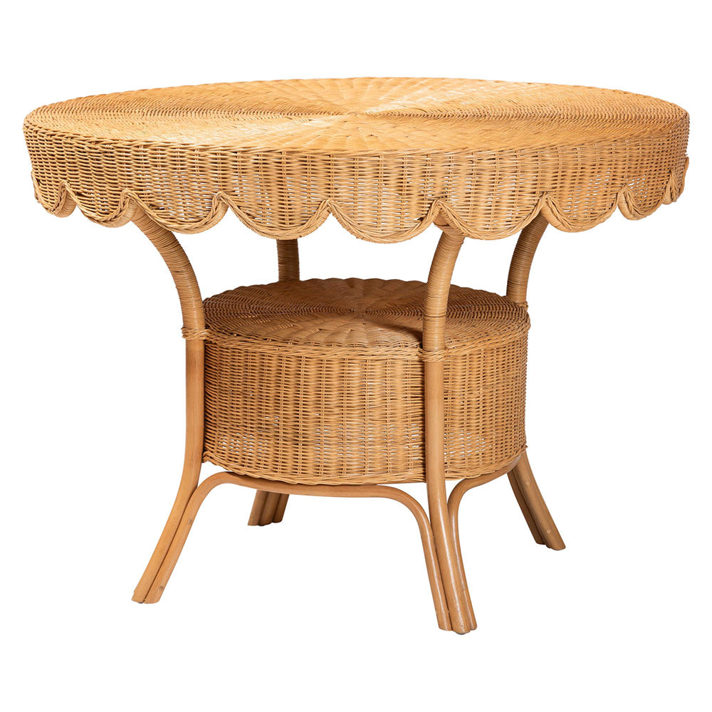 bali & pari - Tyrone Dining Set in Light Honey - Tyrone-Light Honey Rattan-5PC Dining Set view 3