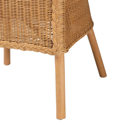 bali & pari - Tyrone Dining Set in Light Honey - Tyrone-Light Honey Rattan-5PC Dining Set view 6