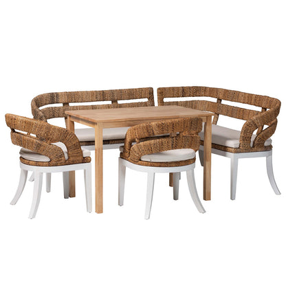 bali & pari - Ubud Dining Set in Natural Brown - Ubud/RH7006-5PC Dining Set view 1