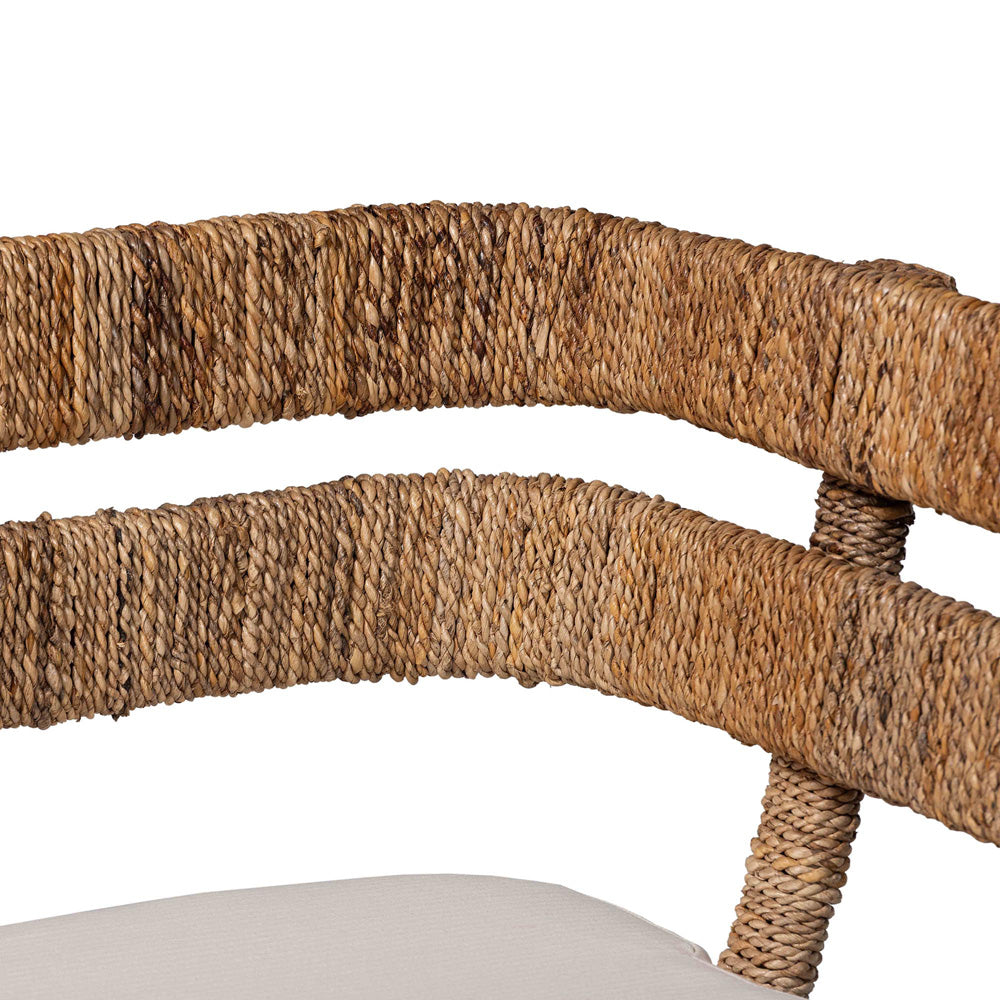 bali & pari - Ubud Set of 2 Corner Benches in Natural Brown - Ubud-Natural Seagrass Rattan-2PC Bench Set view 4