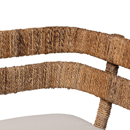 bali & pari - Ubud Set of 2 Corner Benches in Natural Brown - Ubud-Natural Seagrass Rattan-2PC Bench Set view 4