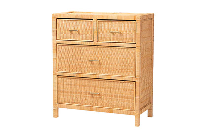 bali & pari - Vaere Storage Cabinet - Vaere-Mahogany-4DW-Storage Cabinet view 1