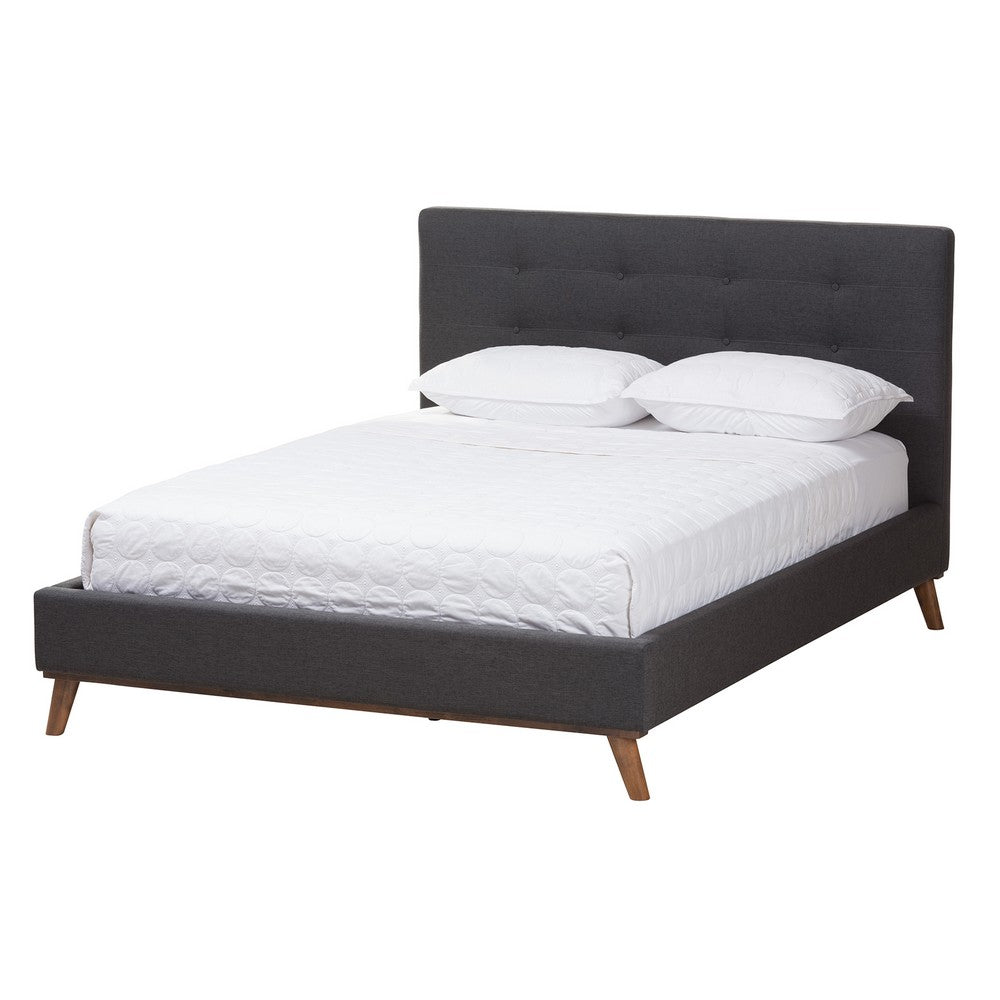 bali & pari - Valencia Queen Bedroom Set in Dark Grey/Walnut Brown - BBT6662-Dark Grey-Queen-2PC Set view 3