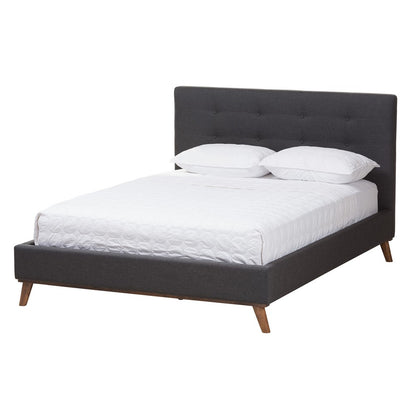 bali & pari - Valencia Queen Bedroom Set in Dark Grey/Walnut Brown - BBT6662-Dark Grey-Queen-2PC Set view 3