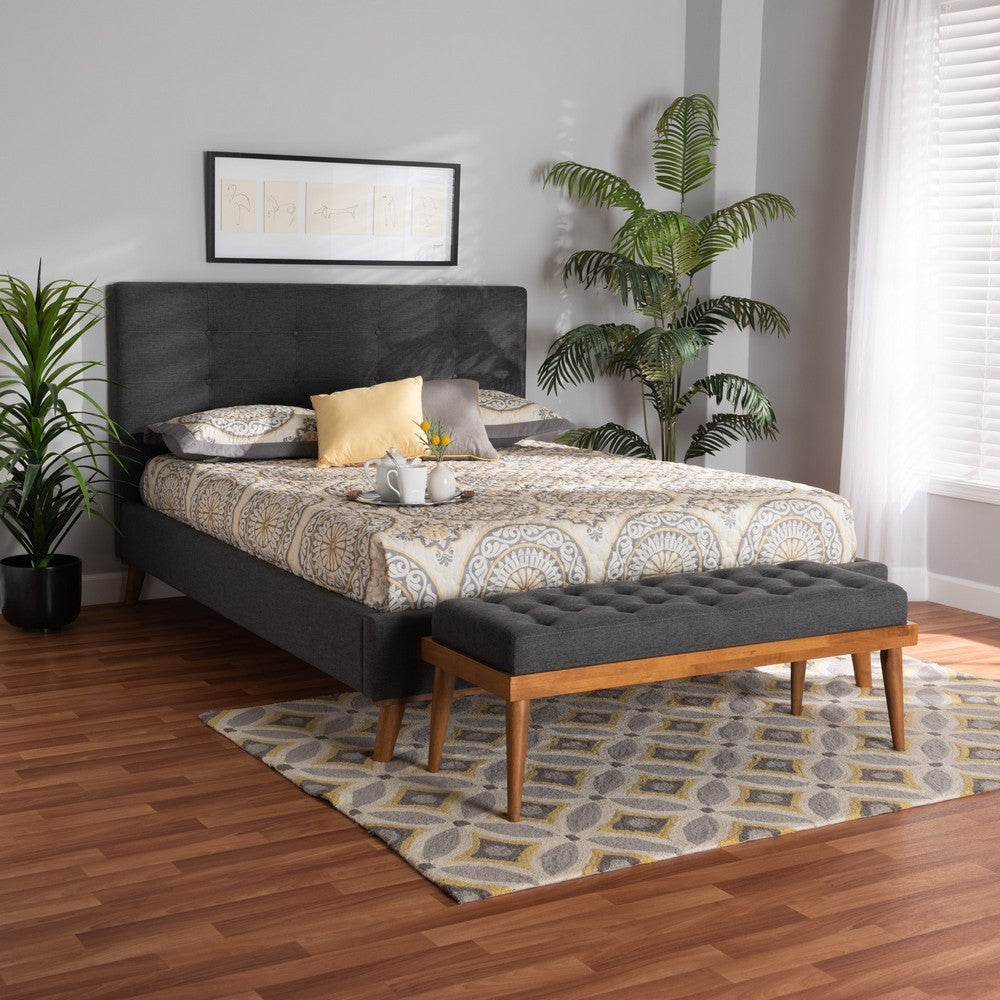 bali & pari - Valencia Queen Bedroom Set in Dark Grey/Walnut Brown - BBT6662-Dark Grey-Queen-2PC Set view 9